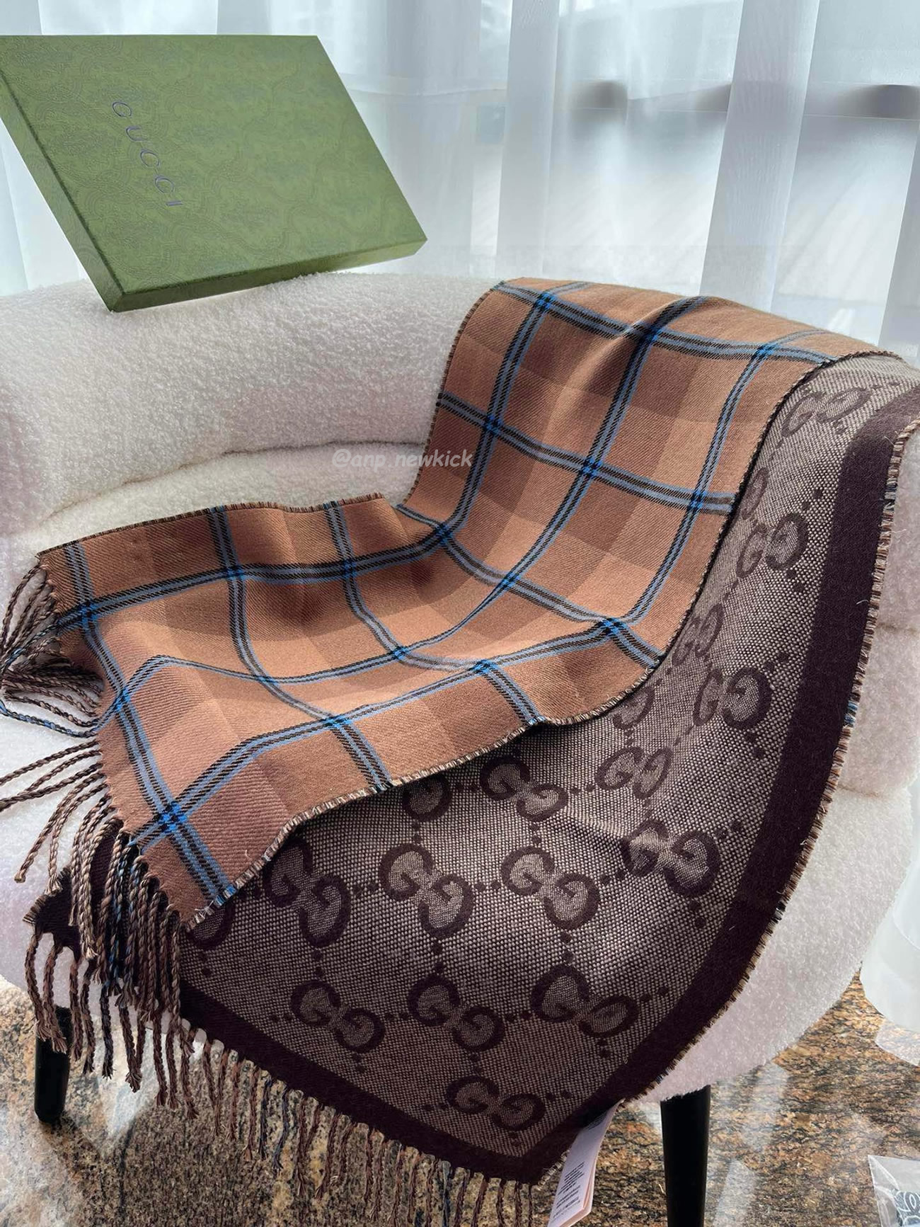 Gucci Gg Reversible Check Scarf 45x170cm (10) - www.newkick.vip